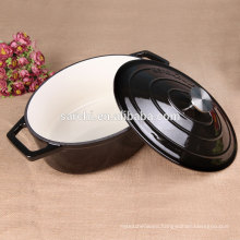 Enamel cast iron cooking oval stewpot